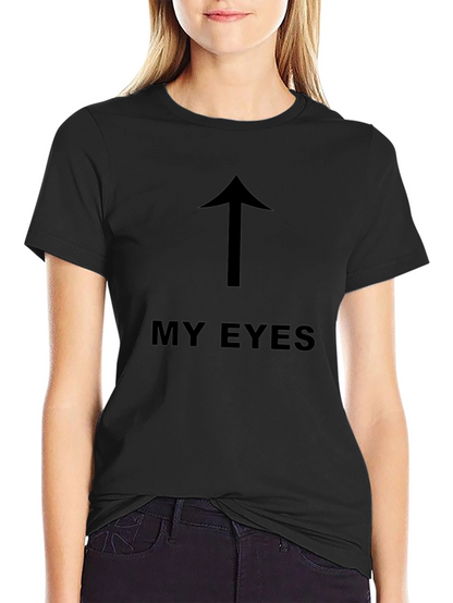 My Eyes Up Arrow Graphic T-Shirt - Black