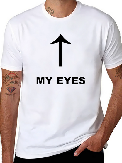 My Eyes Up Arrow Graphic T-Shirt - Black