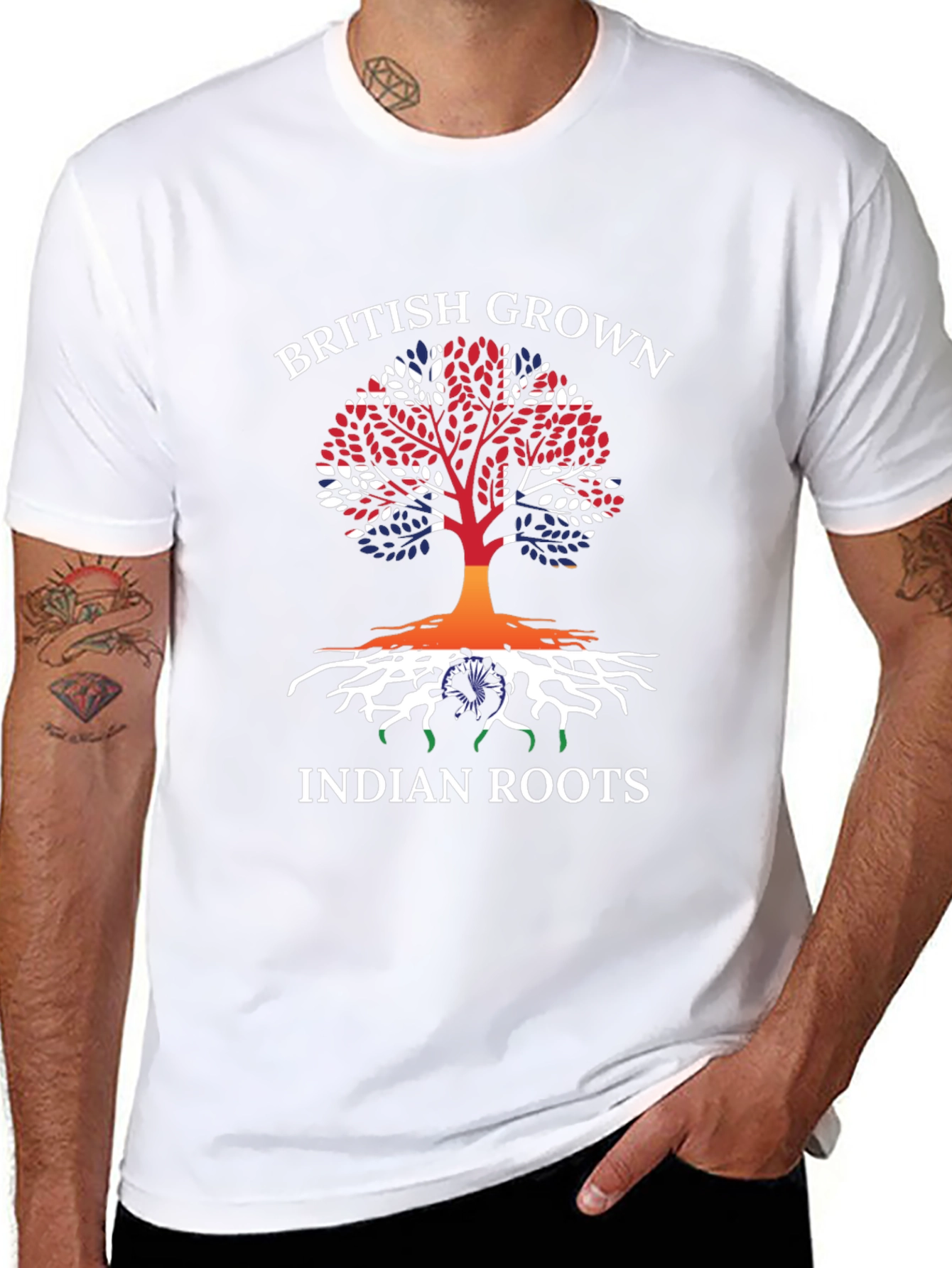 British Grown Indian Roots Graphic T-Shirt