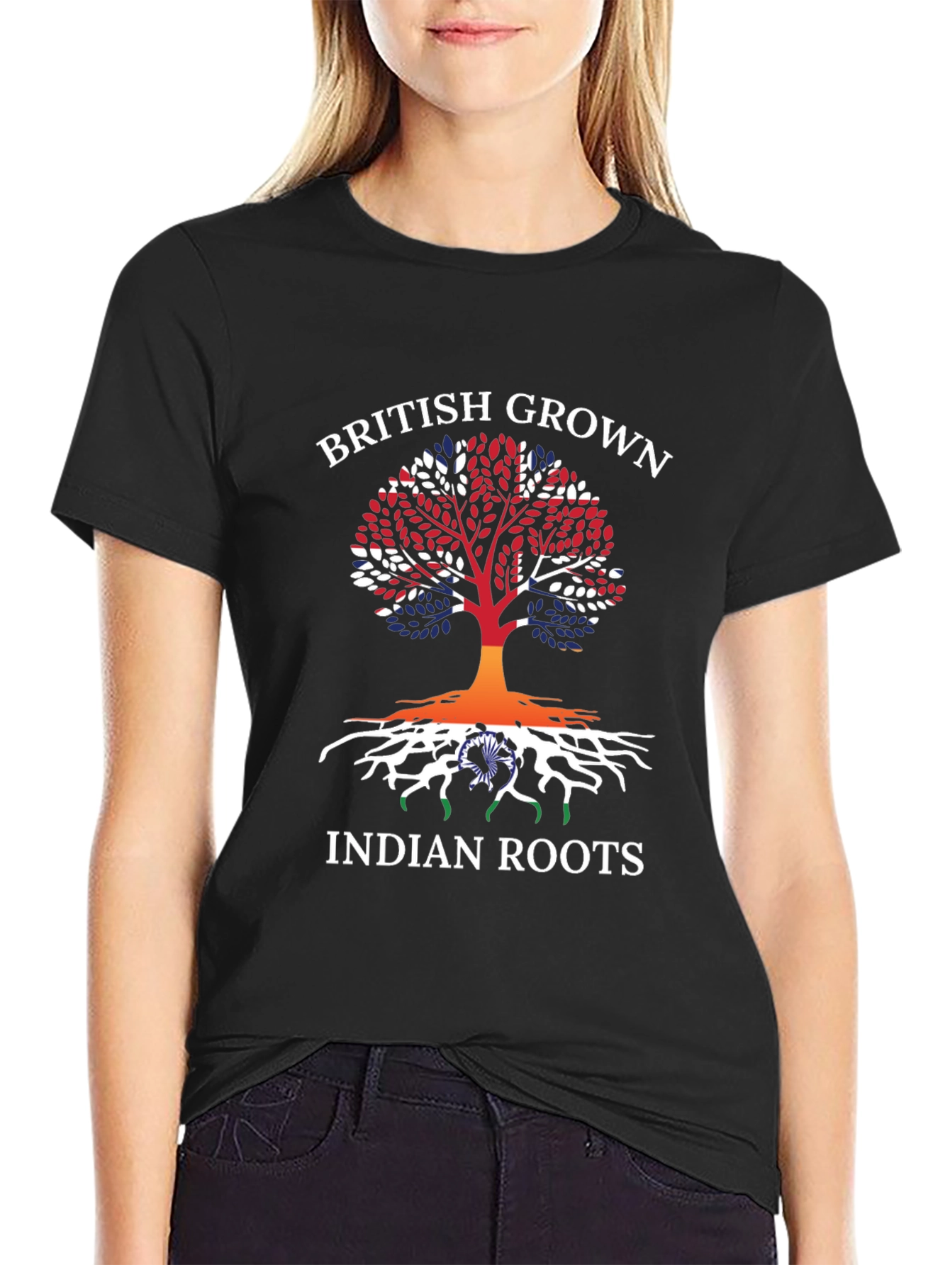 British Grown Indian Roots Graphic T-Shirt