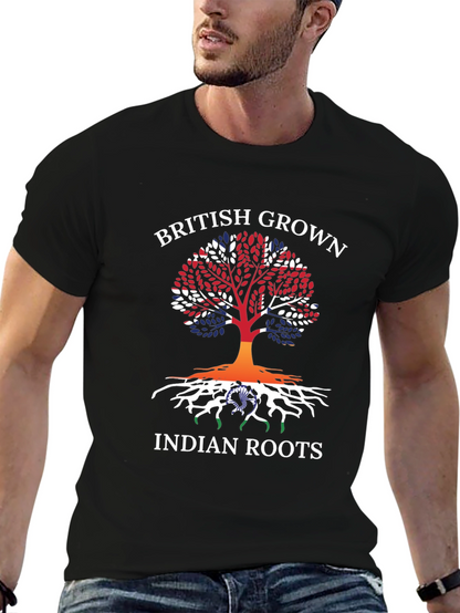British Grown Indian Roots Graphic T-Shirt