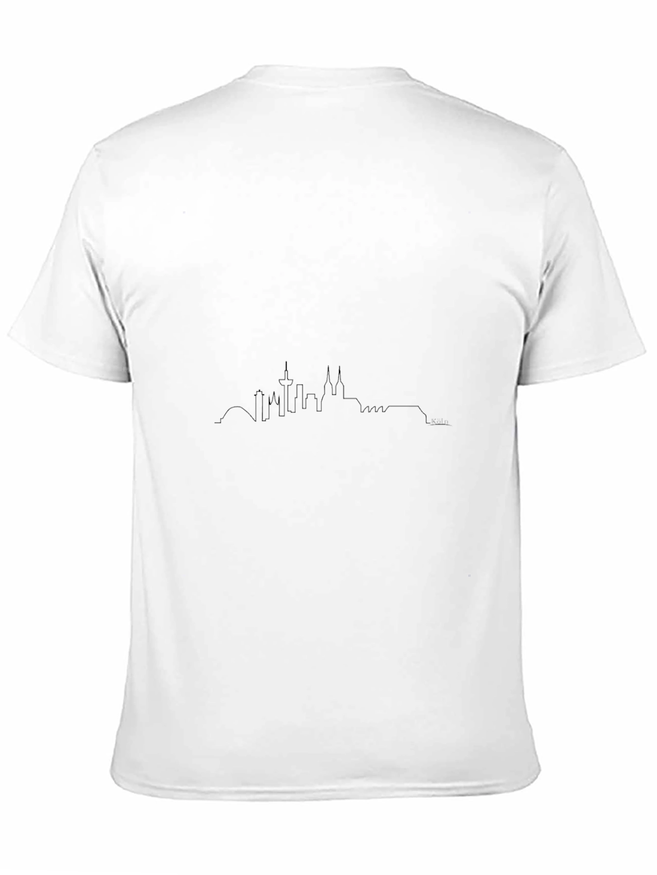 Cologne Skyline Mens Black T-Shirt - Cityscape Tee