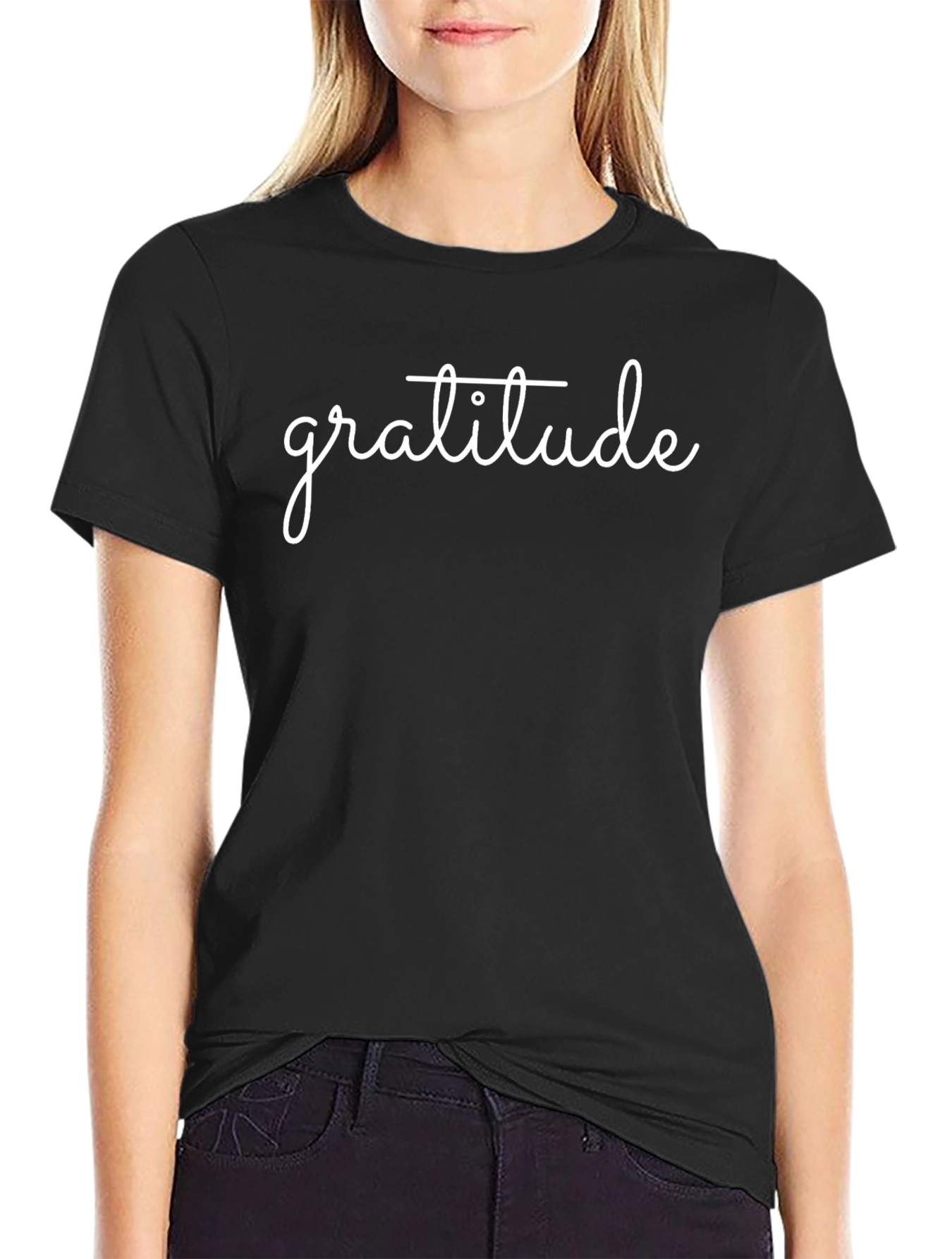 Gratitude Tee - Stylish and Comfortable Black T-Shirt