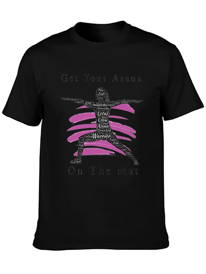 Yoga Asana Black T-Shirt
