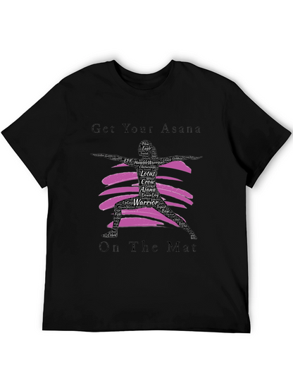 Yoga Asana Black T-Shirt