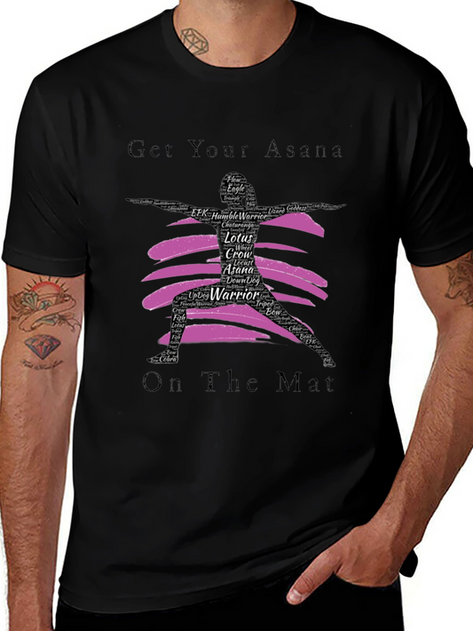 Yoga Asana Black T-Shirt