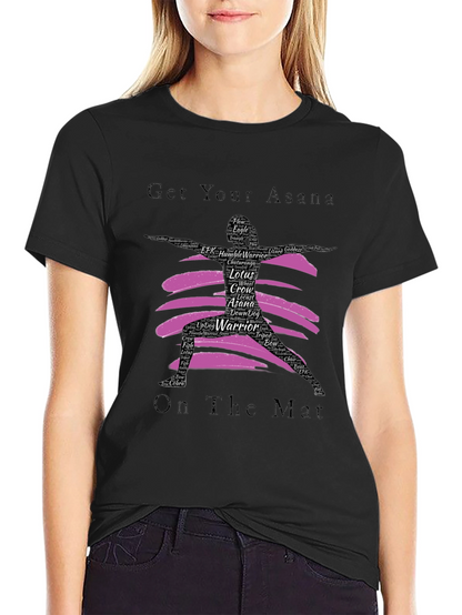 Yoga Asana Black T-Shirt