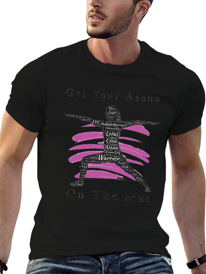 Yoga Asana Black T-Shirt