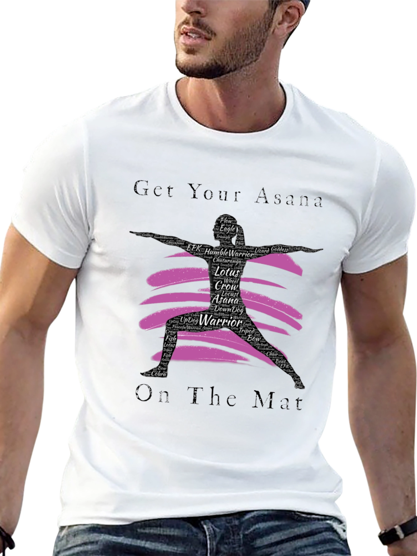 Yoga Asana Black T-Shirt