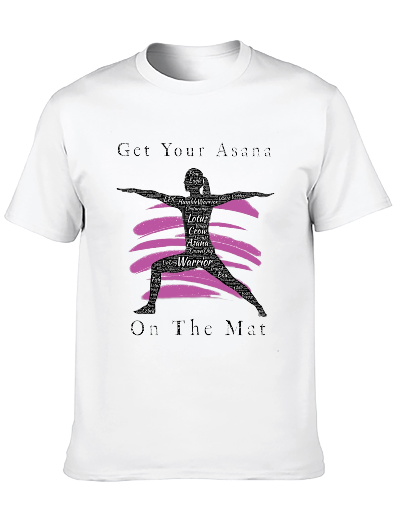 Yoga Asana Black T-Shirt