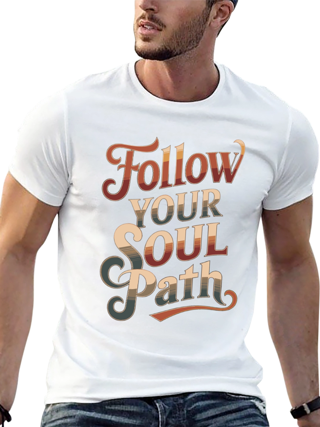 Follow Your Soul Path Graphic Tee - Retro Style