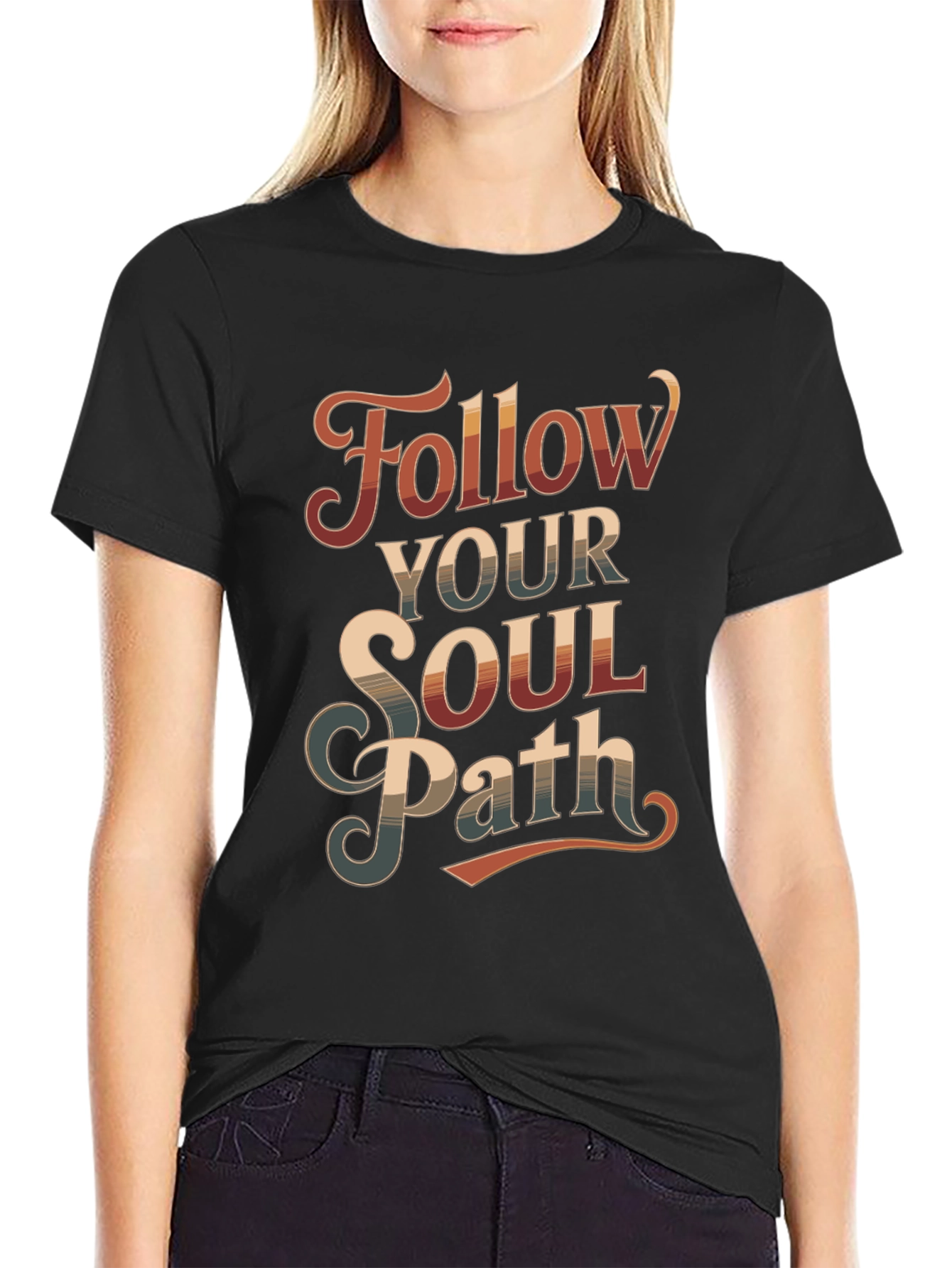 Follow Your Soul Path Graphic Tee - Retro Style
