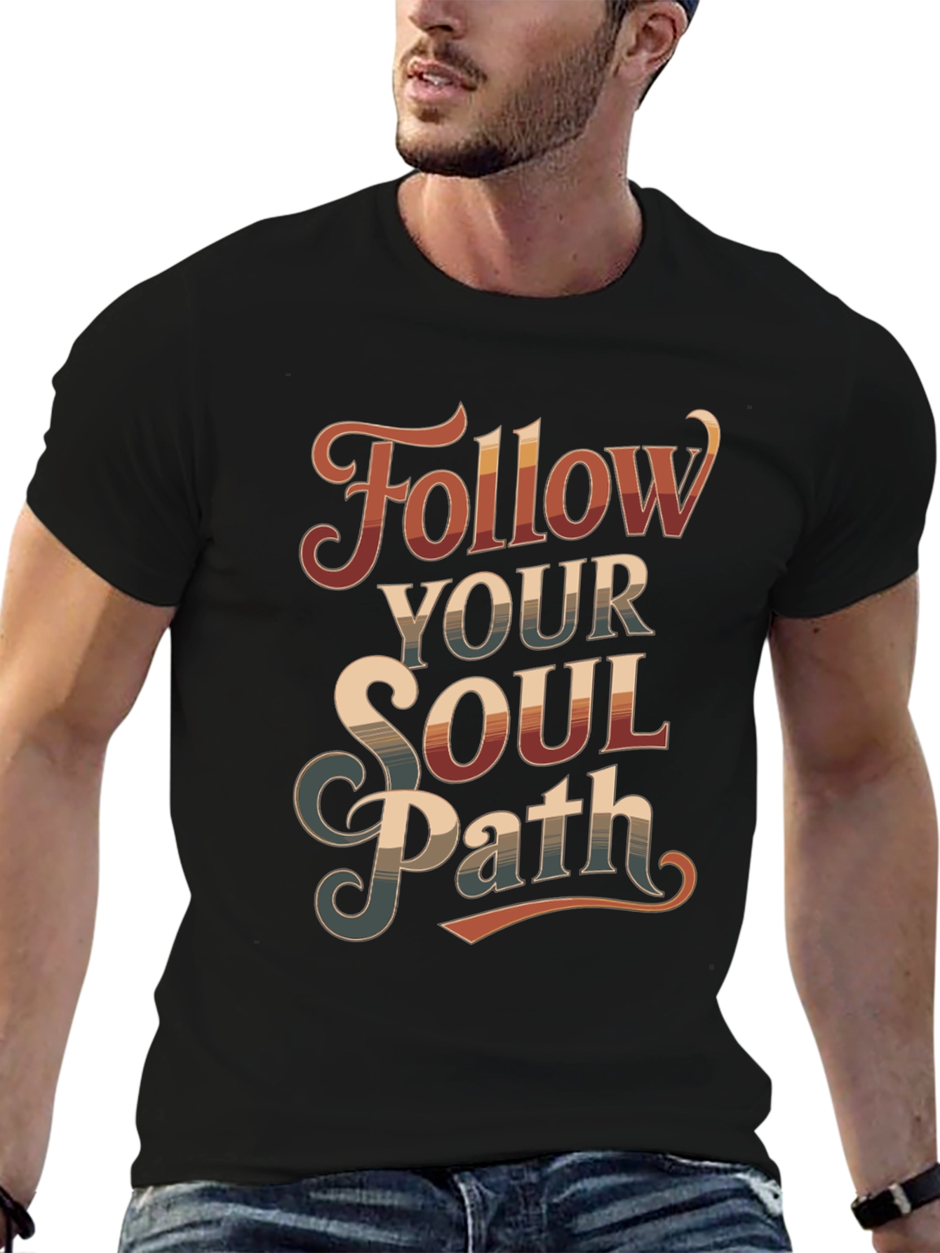 Follow Your Soul Path Graphic Tee - Retro Style
