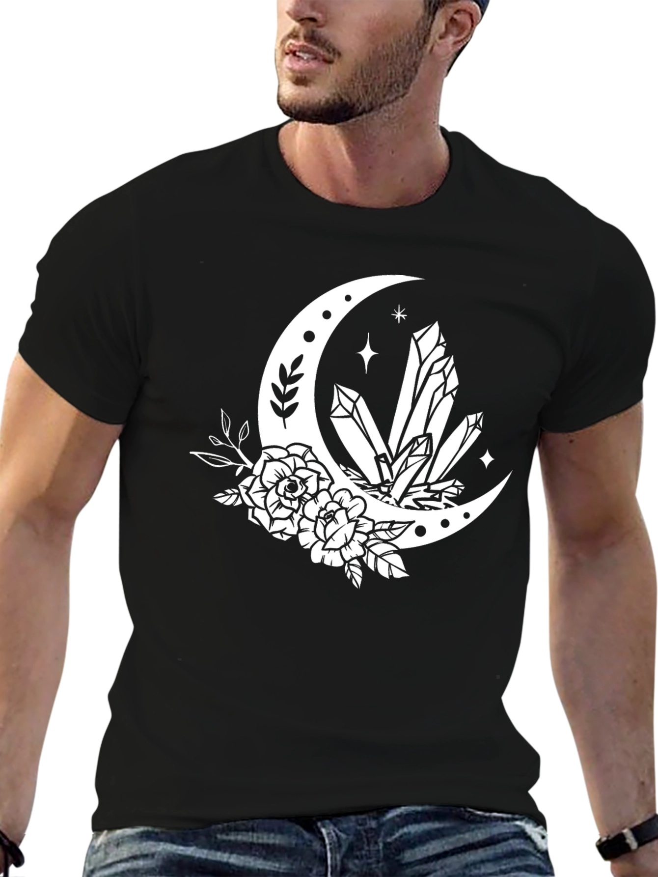 Mystic Moon Crystal Black T-Shirt