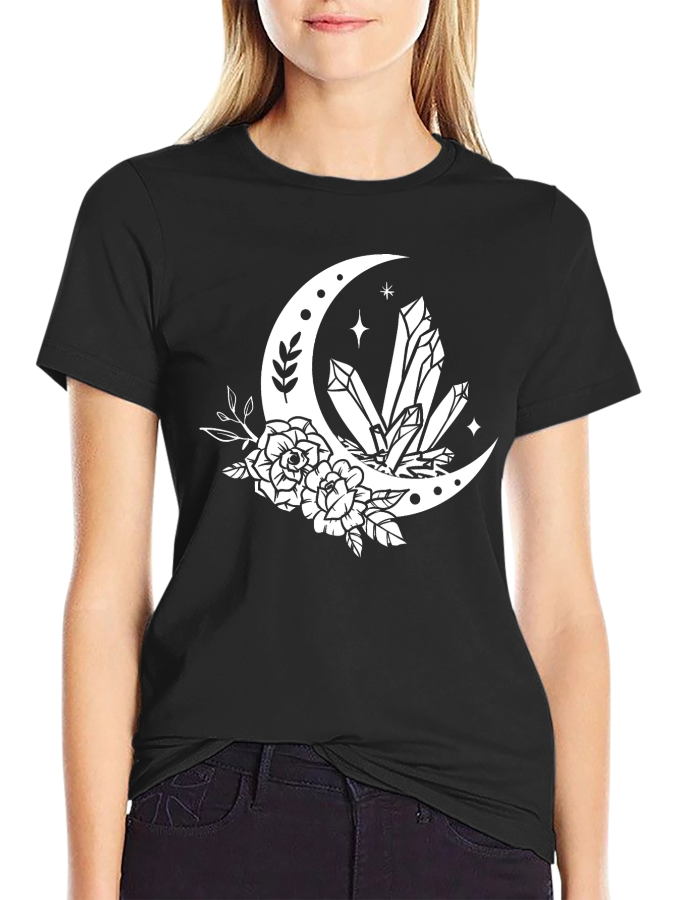 Mystic Moon Crystal Black T-Shirt