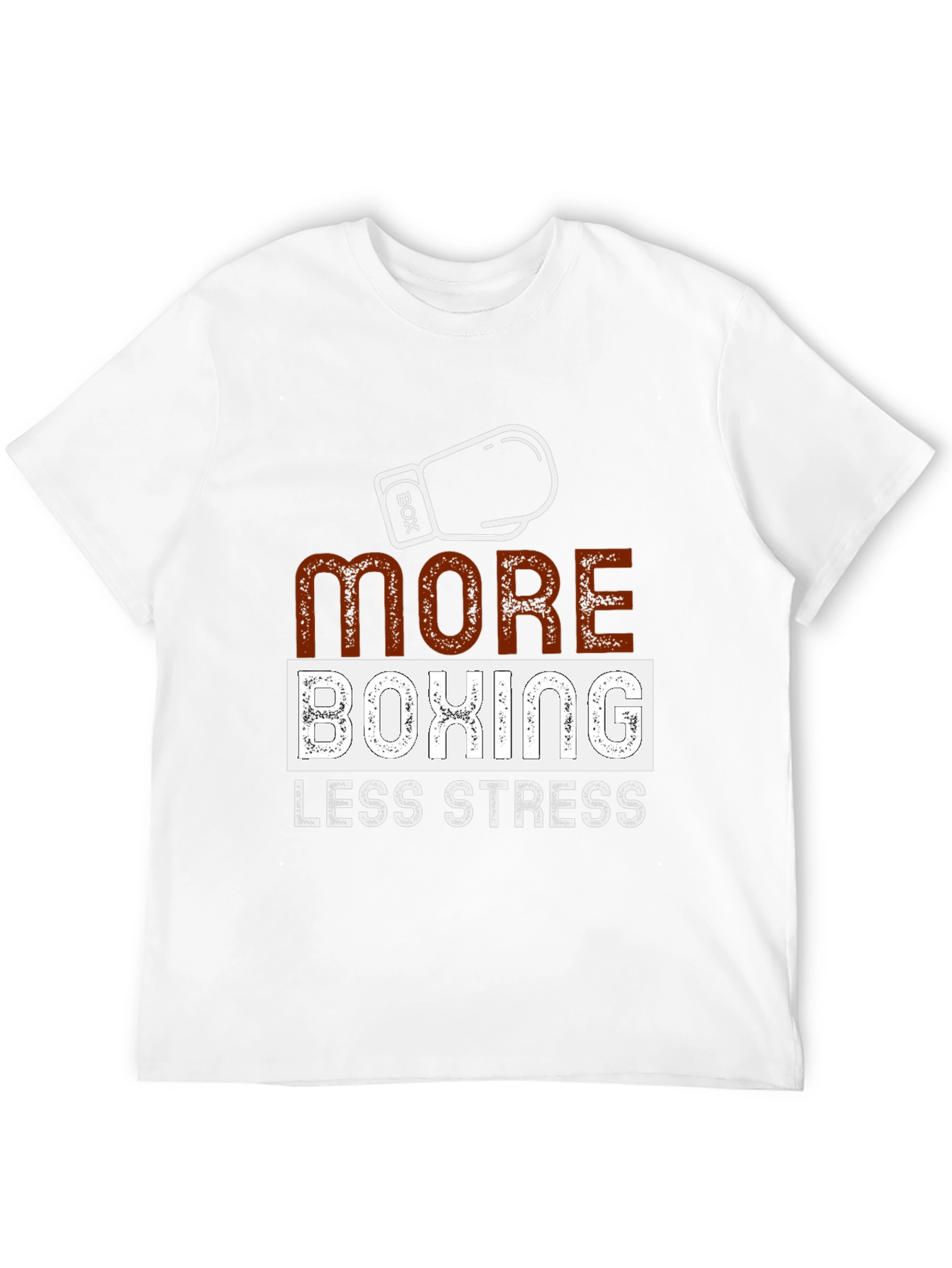 More Boxing Less Stress Graphic T-Shirt