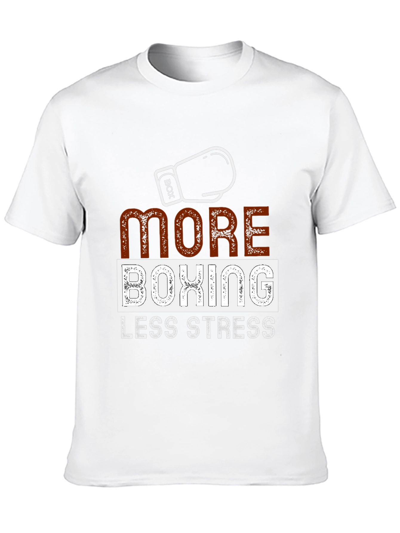 More Boxing Less Stress Graphic T-Shirt