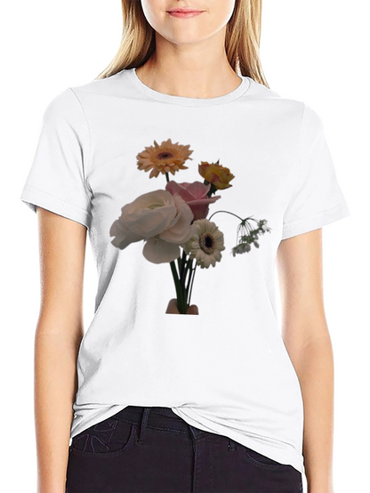 Floral Bouquet Graphic Tee - Casual Comfort