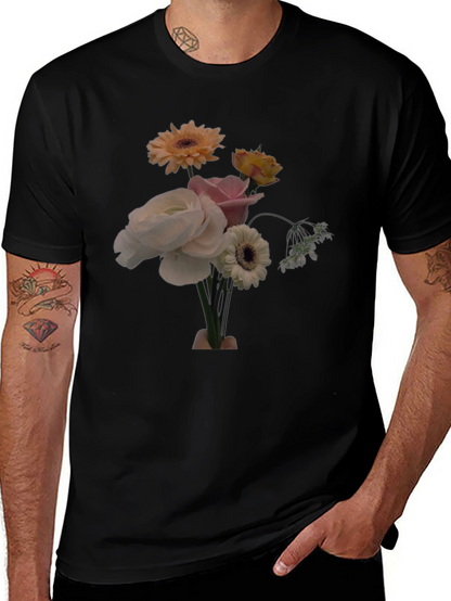 Floral Bouquet Graphic Tee - Casual Comfort