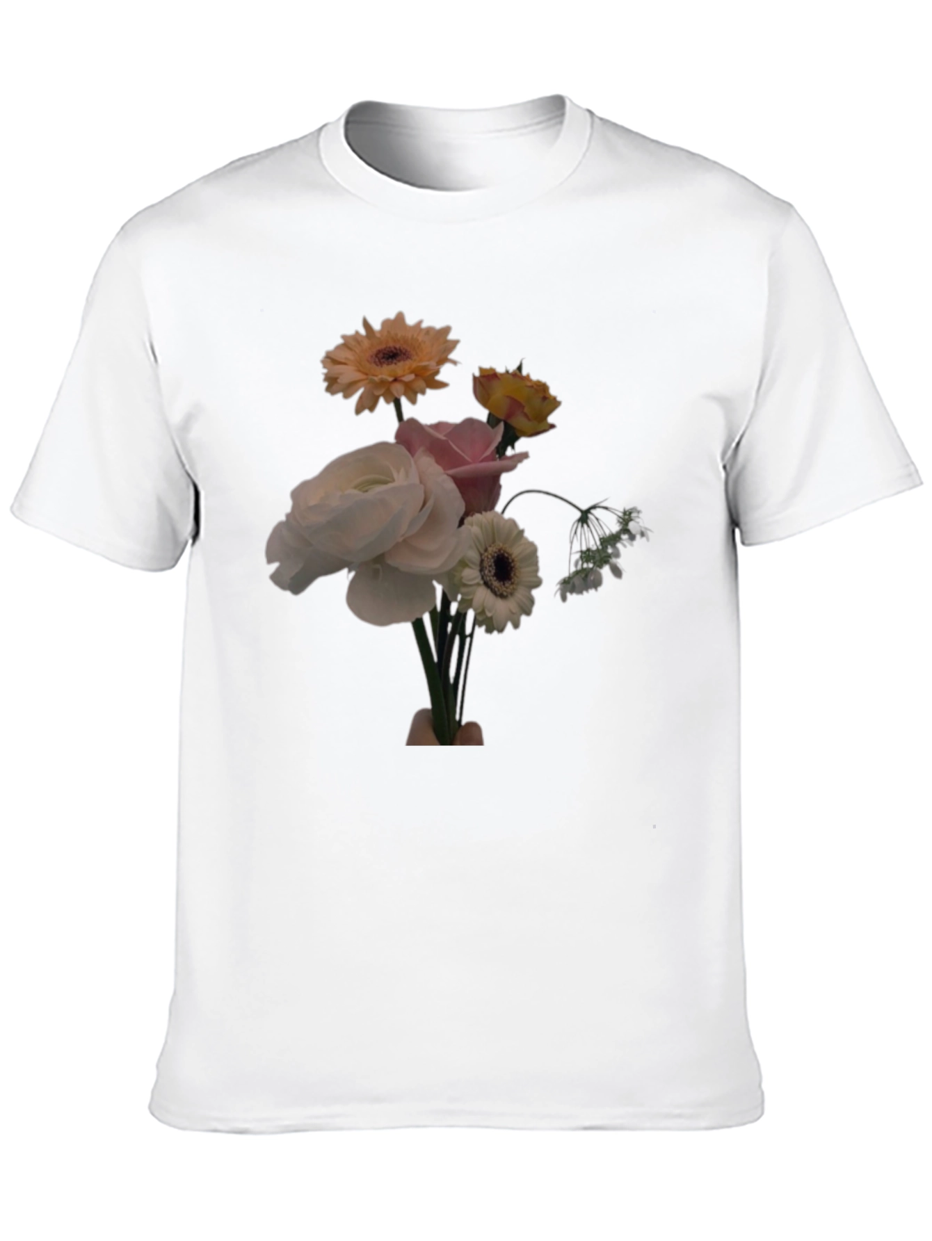 Floral Bouquet Graphic Tee - Casual Comfort