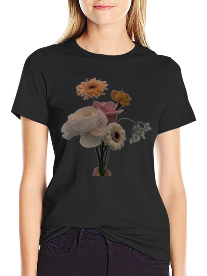Floral Bouquet Graphic Tee - Casual Comfort