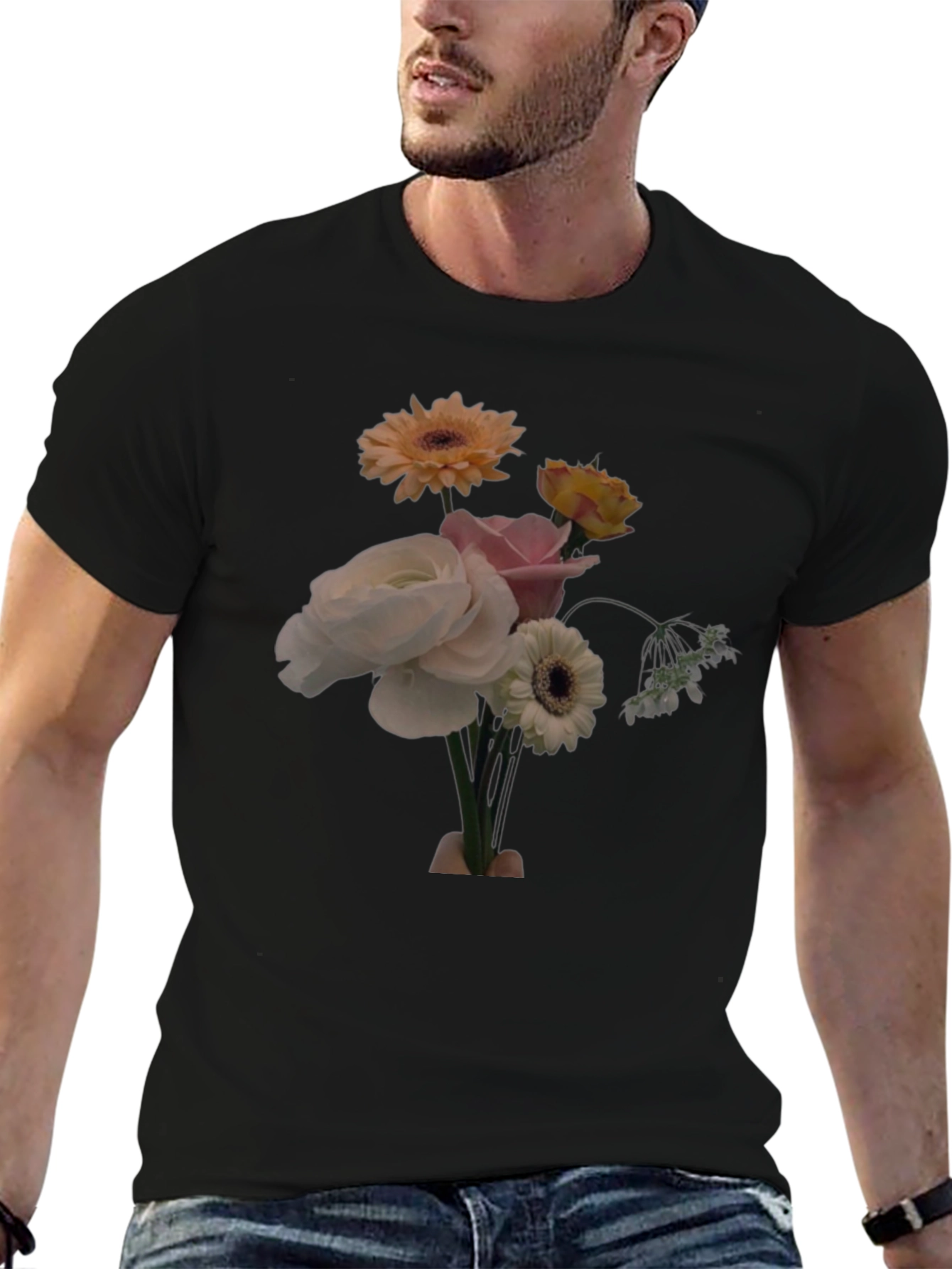 Floral Bouquet Graphic Tee - Casual Comfort
