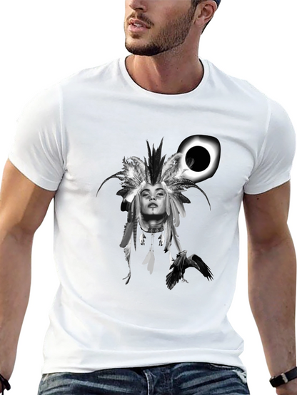 Native Headdress Black Graphic Tee
