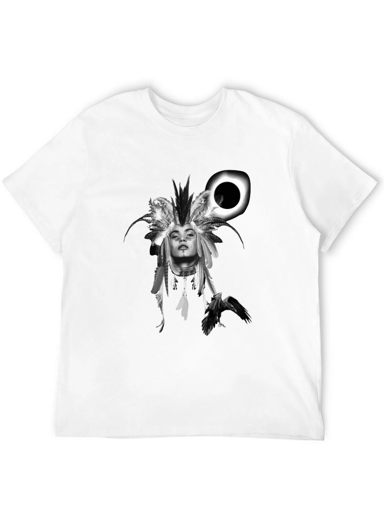 Native Headdress Black Graphic Tee