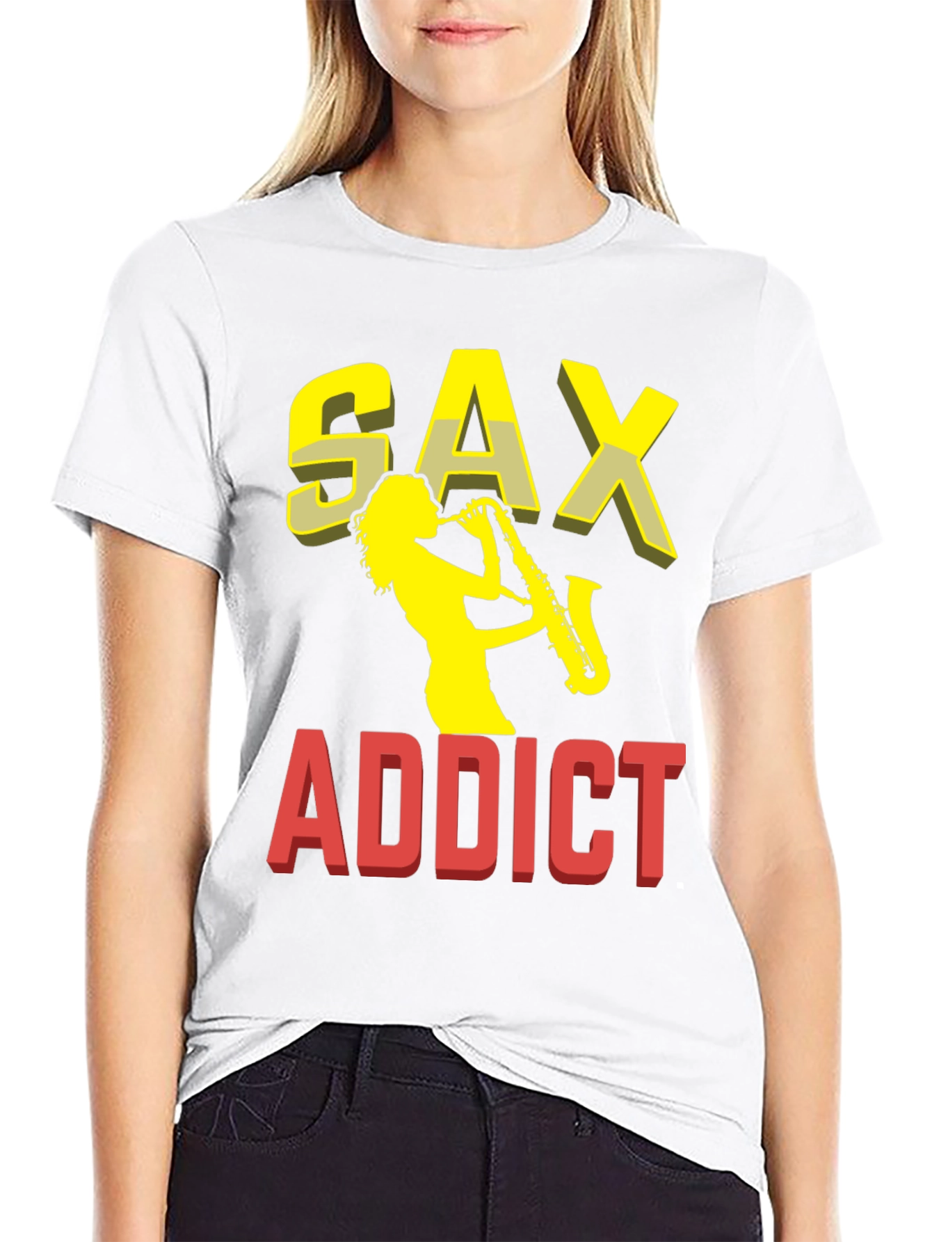 Sax Addict Graphic T-Shirt - Musical Passion Tee