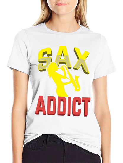 Sax Addict Graphic T-Shirt - Musical Passion Tee