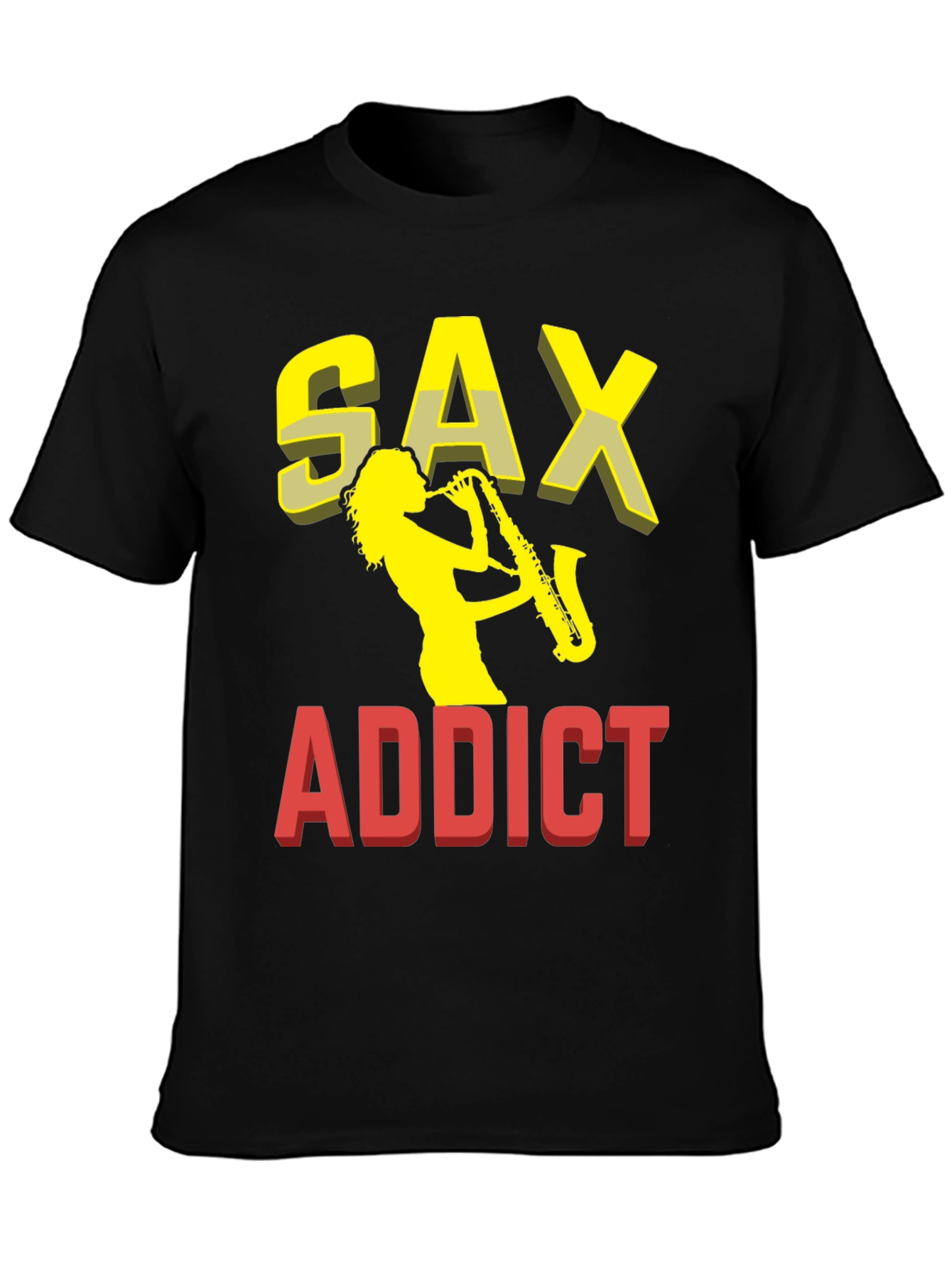 Sax Addict Graphic T-Shirt - Musical Passion Tee