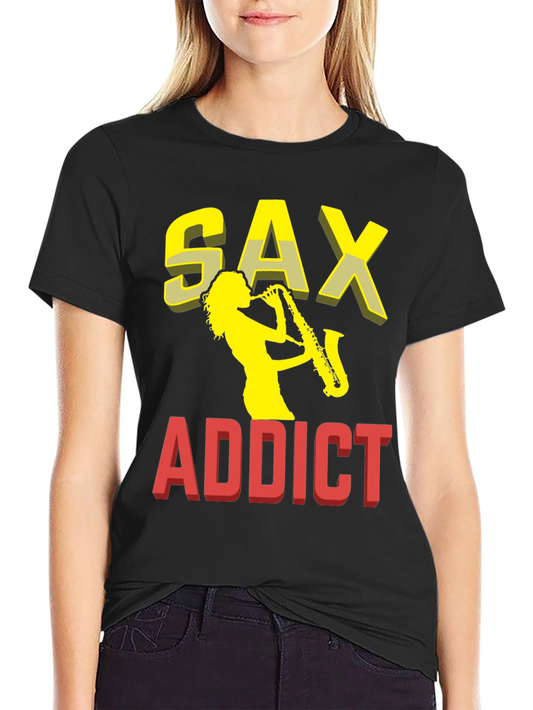 Sax Addict Graphic T-Shirt - Musical Passion Tee