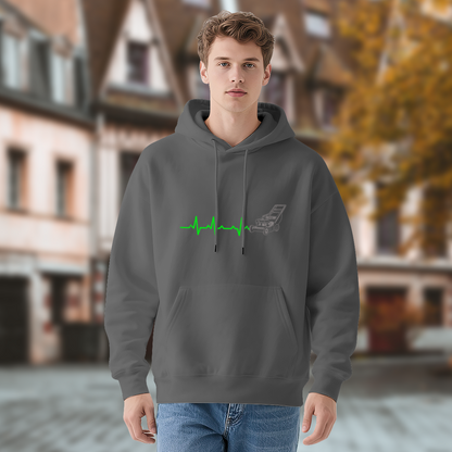 Lawnmower Enthusiast EKG Heartbeat Hoodie