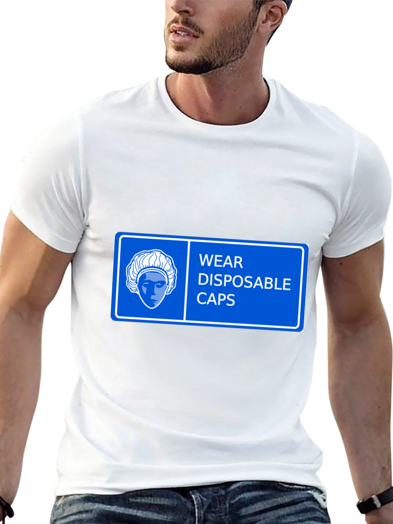 Wear Disposable Caps T-Shirt - Black