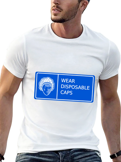 Wear Disposable Caps T-Shirt - Black