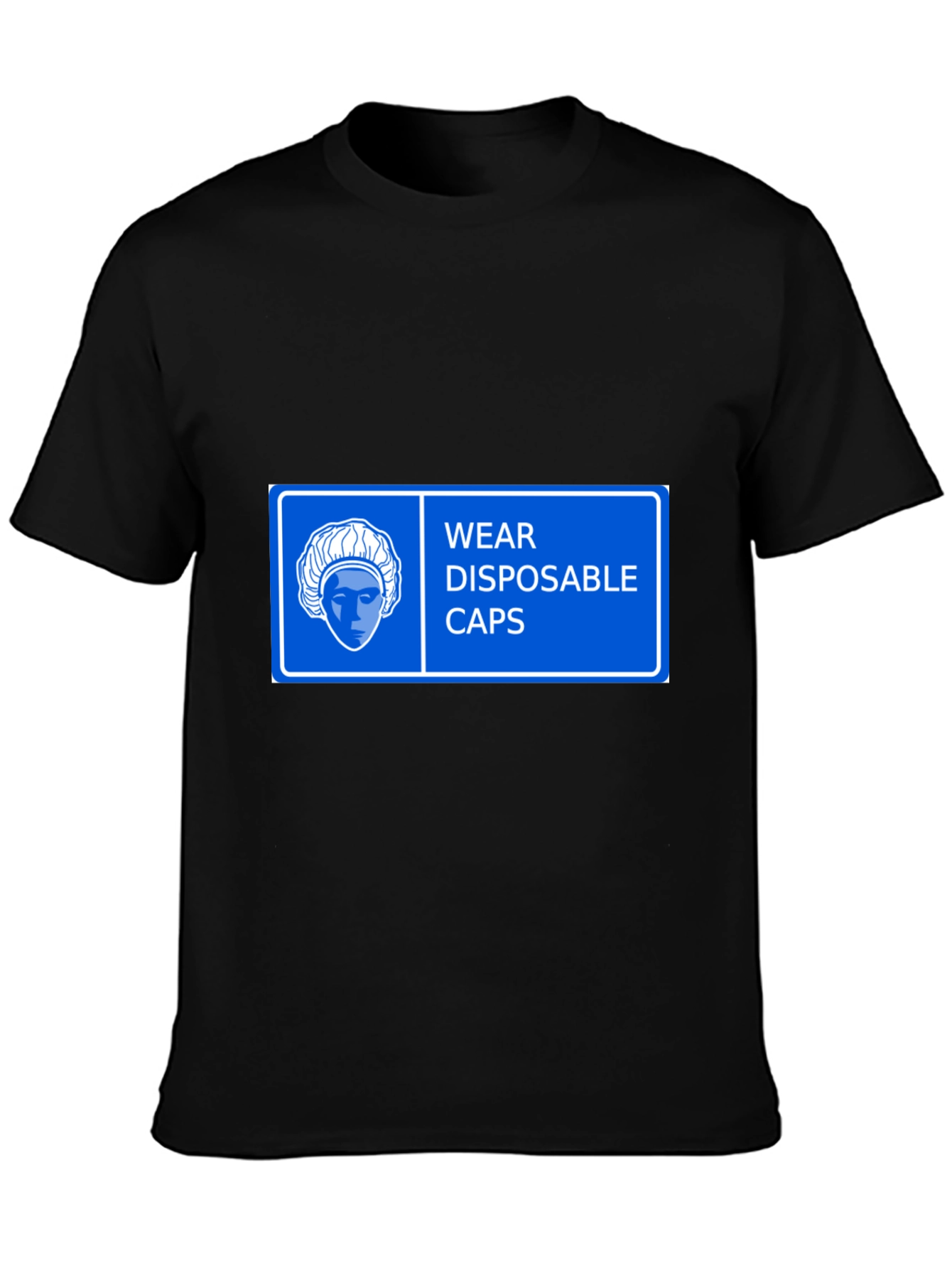 Wear Disposable Caps T-Shirt - Black