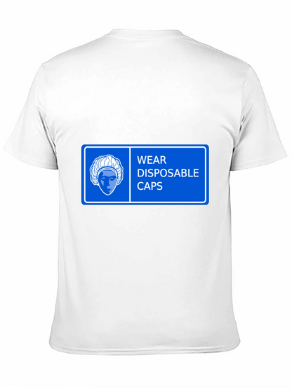 Wear Disposable Caps T-Shirt - Black