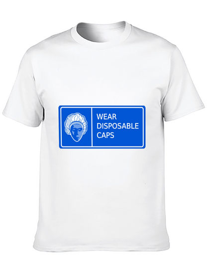 Wear Disposable Caps T-Shirt - Black