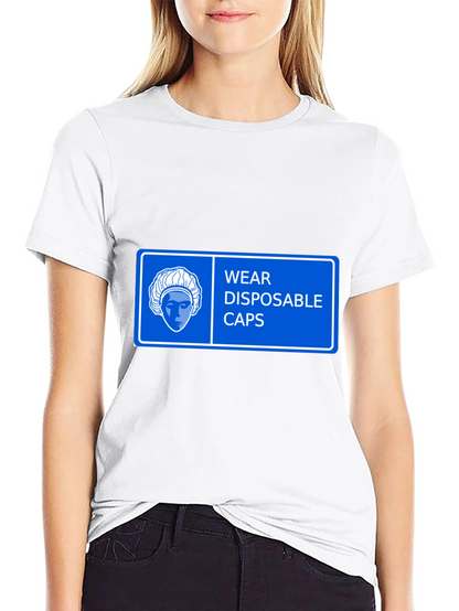 Wear Disposable Caps T-Shirt - Black