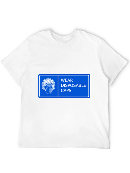 Wear Disposable Caps T-Shirt - Black
