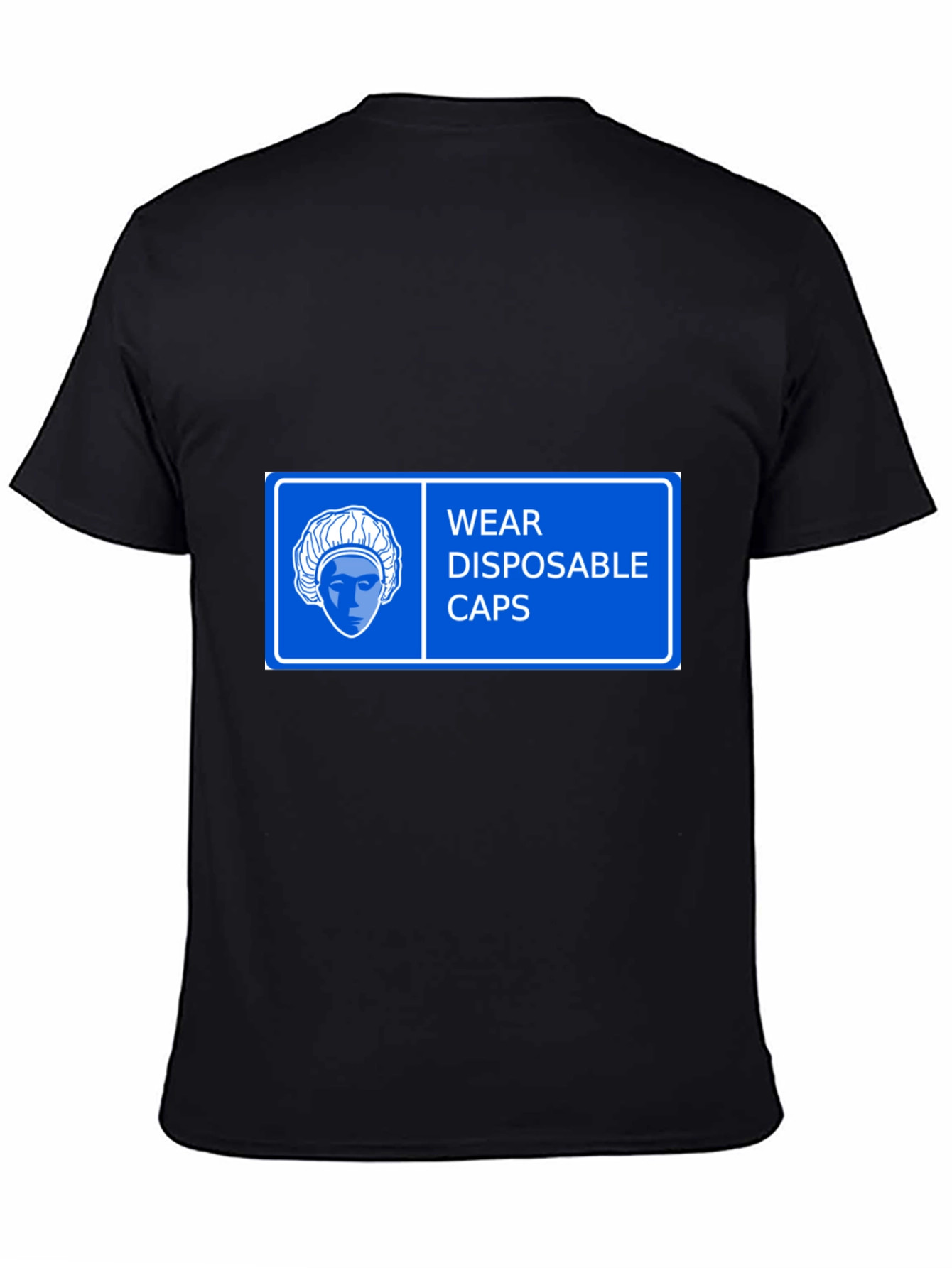 Wear Disposable Caps T-Shirt - Black