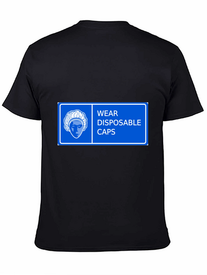 Wear Disposable Caps T-Shirt - Black