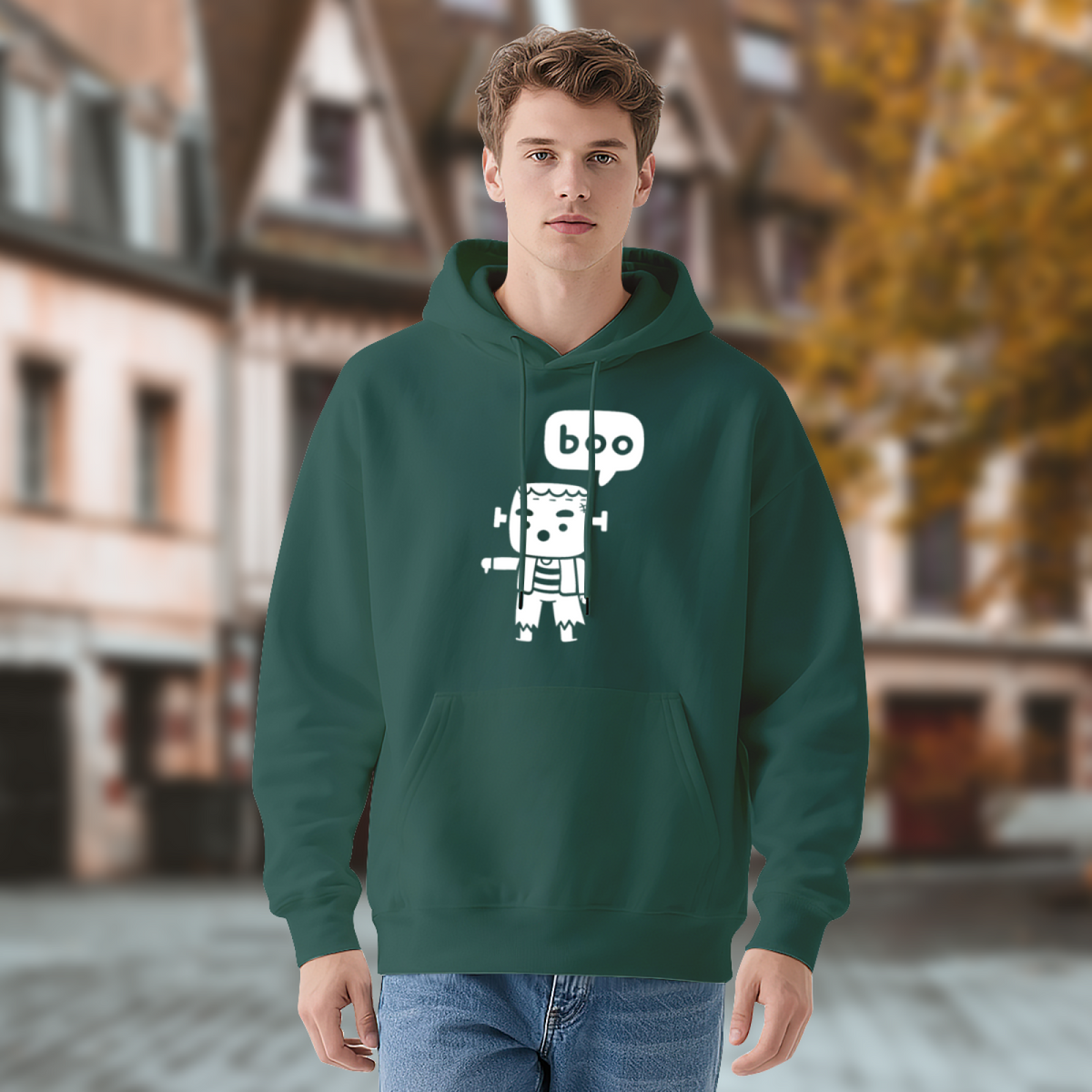 Unisex Graphic Hoodie - Green Hoodie With