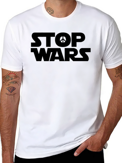 Stop Wars Graphic T-Shirt - Peace Symbol Tee