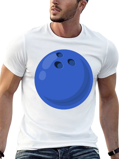 Bowling Ball Graphic Tee - Black Cotton T-Shirt