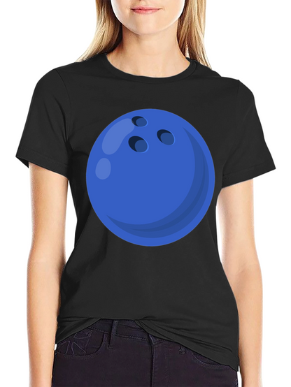 Bowling Ball Graphic Tee - Black Cotton T-Shirt