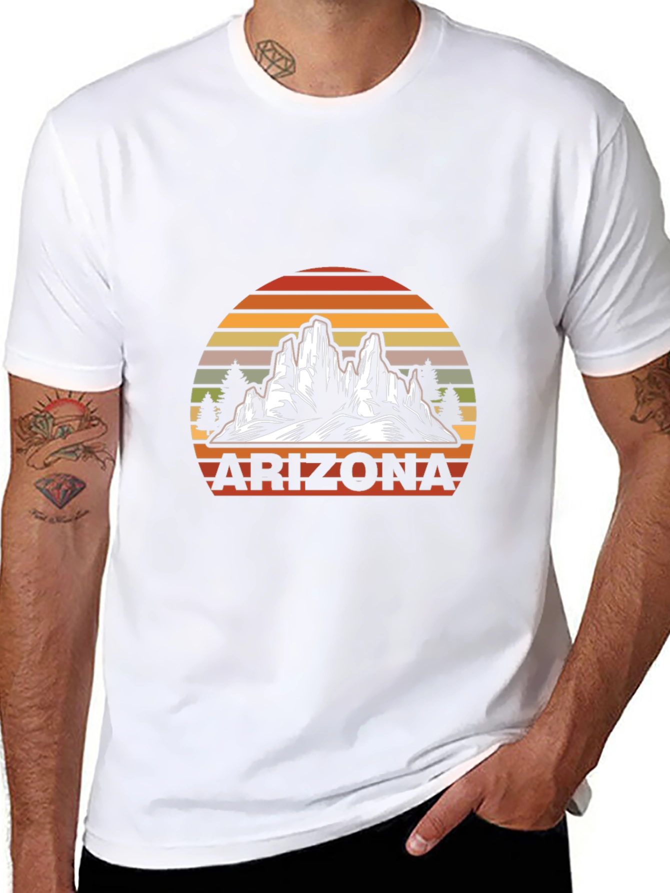 Arizona Sunset Graphic T-Shirt - Desert Mountain Design