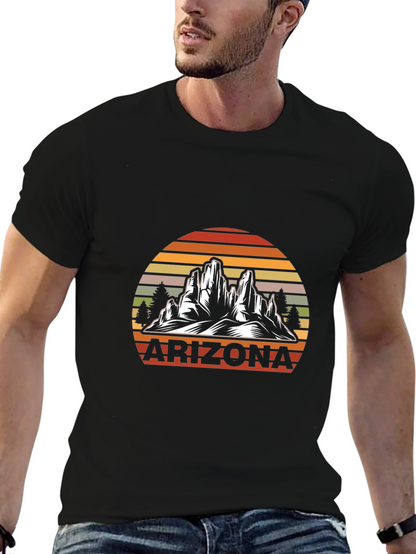 Arizona Sunset Graphic T-Shirt - Desert Mountain Design