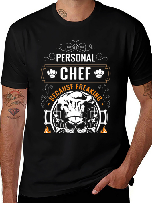 Personal Chef Grilling Skull T-Shirt