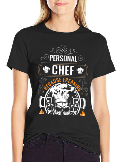 Personal Chef Grilling Skull T-Shirt